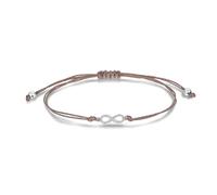 Candyfancy Bracelet pour femme en argent - Bracelet porte-bonheur infini pour femmes et filles - Bracelet d'amitié porte-bonheur pour femme, Acier inoxydable, No Gemstone