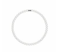 Candyfancy Collier de perles pour homme - Blanc - Perles de verre simulées rondes - 40/45/50/55/60 cm - Collier long avec perles blanches - Pour hommes, femmes, filles - Cadeau - Perles de 6/8/10 mm,