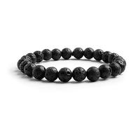 Candyfancy Dumortierite Amethyste Grenat Aigue Marine Œil de Tigre Peridot Triple Protection Bracelet Pierres Précieuses Guerison Naturelle Lithotherapie Élastique Perles 8MM Unisex