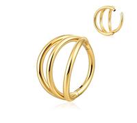 Candyfancy Triple anneau de nez G23 en titane 16G pour cartilage, hélix, daith, rook, tragus, conque, lèvre, bijoux de piercing pour homme et femme, 6 à 12 mm
