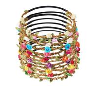 Candygirl 12 PièCes Couronne De Fleurs éLastique Cheveux Attaches TêTe Couronne, Filles éLastiques Cheveux éLastiques, Mode Boho Style Cheveux Cravates Pour FêTe De Mariage