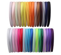 Candygirl Lot de 33 Pièces 1.5 CM Bricolage Serre-tête Satin Couvert Enfant Fille Bandeau Cheveux Accessoire