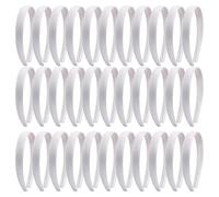 Candygirl Lot de 33 Pièces 2CM Bricolage Blanc Serre-tête Satin Couvert Enfant Fille Bandeau Cheveux Accessoire