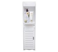 Candygou Armoire de salle de bain, meuble de salle de bain, meuble de salle de bain, meuble de salle de bain, avec un tiroir, étagères réglables, compartiment ouvert, 20 x 20 x 80 cm, pour petits