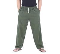 CandyHusky Homme Casual Jogging Yoga Pantalon de Sport en Coton Chino Pantalons Pants (Vert Olive, M/L)
