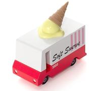 Candylab Toys Wooden Cars, Ice Cream Candyvan , Modern Vintage Style Collectible, Kids Toy Cars, Solid Beech Wood