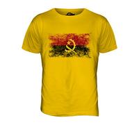 Candymix Angola Drapeau Délavé T-Shirt Homme, Taille Medium, Couleur Giallo Scuro