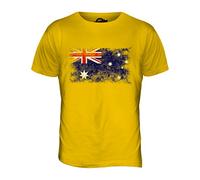 Candymix Australie Drapeau Délavé T-Shirt Homme, Taille Large, Couleur Giallo Scuro