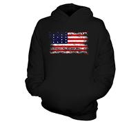 Candymix Bikini Atoll Drapeau Délavé Unisexe Sweat-Shirt à Capuche Enfant Garçon Fille, Taille 3-4 Ans, Couleur Noir