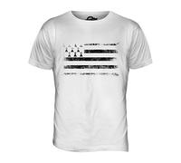 Candymix Bretagne Drapeau Délavé T-Shirt Homme, Taille Large, Couleur Bianco