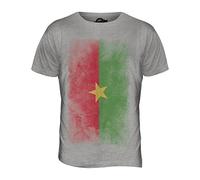 Candymix Burkina Faso Drapeau Dégradé T-Shirt Homme, Taille 2X-Large, Couleur Marne Grigio