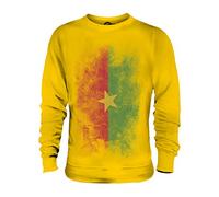 Candymix Burkina Faso Drapeau Dégradé Unisexe Sweat-Shirt Homme Femme, Taille 2X-Large, Couleur Jaune Foncé