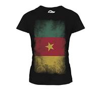 Candymix Cameroun Drapeau Dégradé T-Shirt Femme, Taille 2X-Large, Couleur Noir