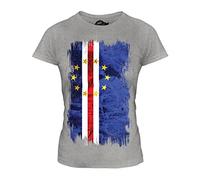 Candymix Cap-Vert Drapeau Grunge T-Shirt Femme, Taille Large, Couleur Gris Chiné