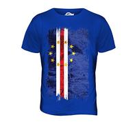 Candymix Cap-Vert Drapeau Grunge T-Shirt Homme, Taille 2X-Large, Couleur Blu Royal