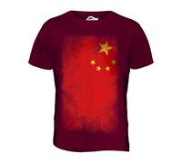 Candymix Chine Drapeau Dégradé T-Shirt Homme, Taille X-Large, Couleur Bordeaux
