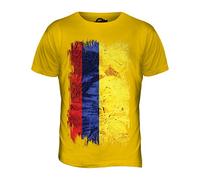 Candymix Colombie Drapeau Grunge T-Shirt Homme, Taille Medium, Couleur Giallo Scuro