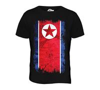 Candymix Corée du Nord Drapeau Grunge T-Shirt Homme, Taille 3X-Large, Couleur Nero