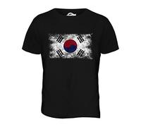 Candymix Corée du Sud Drapeau Délavé T-Shirt Homme, Taille Medium, Couleur Nero
