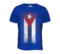 Candymix Cuba Drapeau Dégradé T-Shirt Homme, Taille Large, Couleur Blu Royal