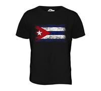 Candymix Cuba Drapeau Délavé T-Shirt Homme, Taille Small, Couleur Nero