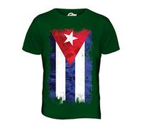Candymix Cuba Drapeau Grunge T-Shirt Homme, Taille Large, Couleur Verde Bottiglia