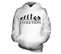 Candymix Échecs Évolution Unisexe Sweat-Shirt à Capuche Enfant Garçon Fille, Taille 12-13 Ans, Couleur Blanc