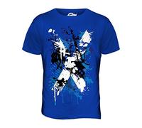 Candymix Écosse Art Abstrait T-Shirt Homme, Taille 3X-Large, Couleur Blu Royal