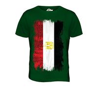 Candymix Égypte Drapeau Grunge T-Shirt Homme, Taille 3X-Large, Couleur Verde Bottiglia