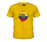 Candymix Équateur Pays Football Unisexe T-Shirt Enfant Garçon Fille, Taille 6 Ans, Couleur Jaune Foncé