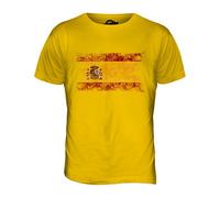 Candymix Espagne Drapeau Délavé T-Shirt Homme, Taille Medium, Couleur Giallo Scuro