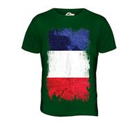Candymix France Drapeau Grunge T-Shirt Homme, Taille Medium, Couleur Verde Bottiglia