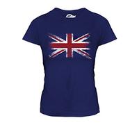 Candymix Grande-Bretagne Drapeau Délavé T-Shirt Femme, Taille Small, Couleur Bleu Marine