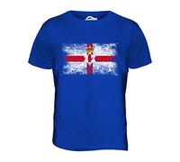 Candymix Irlande du Nord Drapeau Délavé T-Shirt Homme, Taille Large, Couleur Blu Royal