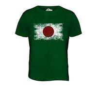 Candymix Japon Drapeau Délavé T-Shirt Homme, Taille Large, Couleur Verde Bottiglia