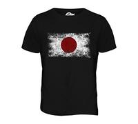 Candymix Japon Drapeau Délavé T-Shirt Homme, Taille Medium, Couleur Nero