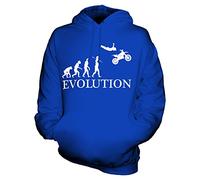 Candymix Moto Cascadeur Évolution Unisexe Sweat Pull à Capuche Homme Femme, Taille X-Small, Couleur Bleu Royal