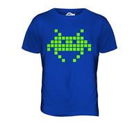 Candymix Néon Space Invader T-Shirt Homme, Taille Large, Couleur Blu Royal