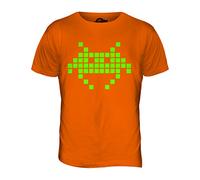 Candymix Néon Space Invader T-Shirt Homme, Taille X-Small, Couleur Arancione