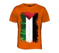 Candymix Palästina Drapeau Grunge T-Shirt Homme, Taille X-Large, Couleur Arancione