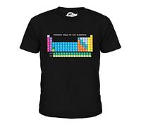 Candymix Système Tableau Périodique des Éléments Unisexe T-Shirt Enfant Garçon Fille, Taille 12 Ans, Couleur Noir