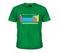 Candymix Système Tableau Périodique des Éléments Unisexe T-Shirt Enfant Garçon Fille, Taille 8 Ans, Couleur Vert