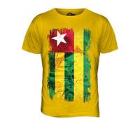 Candymix Togo Drapeau Grunge T-Shirt Homme, Taille Large, Couleur Giallo Scuro