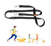 candyPet® Laisse pour chiens multi-positions 12 en 1 - Mains libres, réglable en 7 longueurs, rembourrée en néoprène, 240 cm - Idéale pour la promenade, la course, l'entraînement - pour tous les types