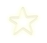 Candyshock LED Décorative Étoile - Néon LED sur Plexi, USB-A, Fixation Murale Incluse -Jaune
