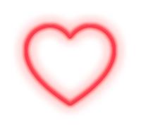 Candyshock LED Décorative Small Heart - Néon LED sur Plexi, USB-A, Fixation Murale Incluse -Rouge