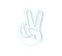 Candyshock LED Décorative Victoire - Néon LED sur Plexi, USB-A, Fixation Murale Incluse -Blanc