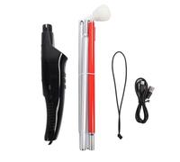 Cane Aveugle Pliante, Bâton de Marche pour les Personnes Altérées et Aveugles, avec Diffusion Vocale, 105 Cm / 41,3 Pouces Longueur D'extension, 32 Cm / 12,6 Pouces Longueur