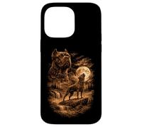 Cane Corso Chien Mastiff Hurlant Lune Fantastique Wilderness Coque pour iPhone 14 Pro Max