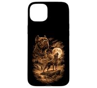 Cane Corso Chien Mastiff Hurlant Lune Fantastique Wilderness Coque pour iPhone 15 Plus